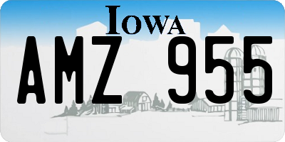 IA license plate AMZ955