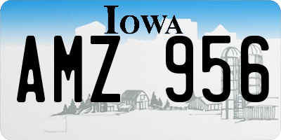 IA license plate AMZ956
