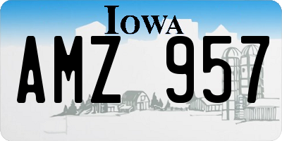 IA license plate AMZ957