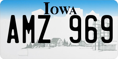 IA license plate AMZ969