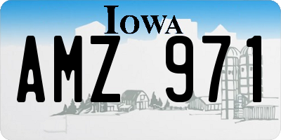 IA license plate AMZ971