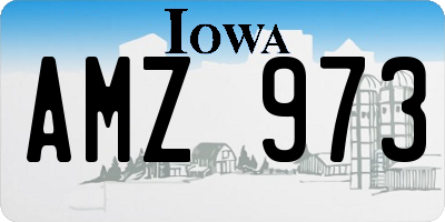 IA license plate AMZ973