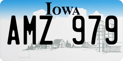 IA license plate AMZ979