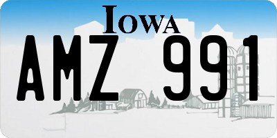 IA license plate AMZ991