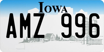 IA license plate AMZ996