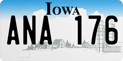 IA license plate ANA176