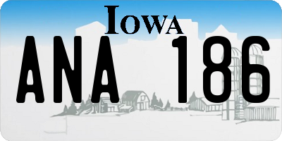 IA license plate ANA186