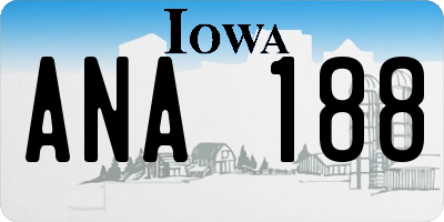 IA license plate ANA188