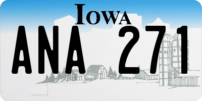 IA license plate ANA271