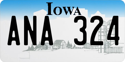 IA license plate ANA324