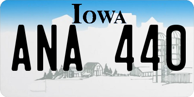 IA license plate ANA440