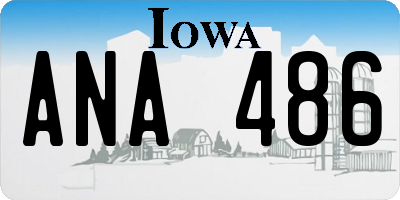 IA license plate ANA486