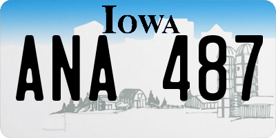 IA license plate ANA487
