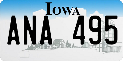 IA license plate ANA495