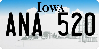 IA license plate ANA520