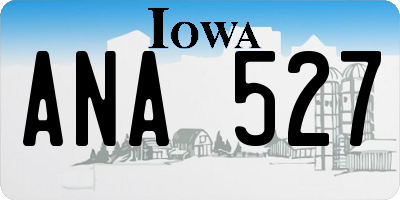 IA license plate ANA527