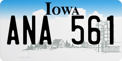 IA license plate ANA561