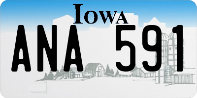 IA license plate ANA591
