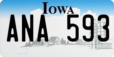 IA license plate ANA593
