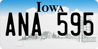 IA license plate ANA595