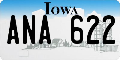 IA license plate ANA622