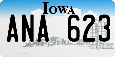 IA license plate ANA623
