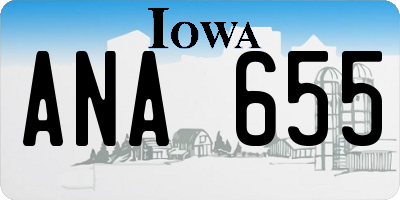 IA license plate ANA655