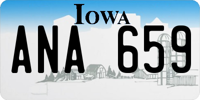 IA license plate ANA659