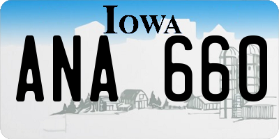 IA license plate ANA660