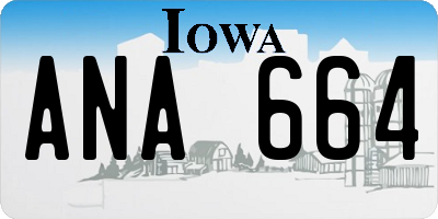IA license plate ANA664