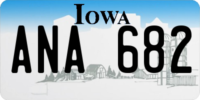 IA license plate ANA682