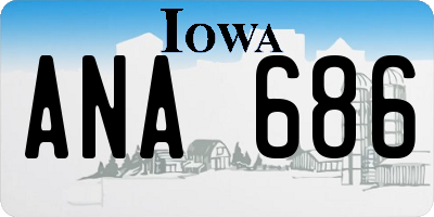IA license plate ANA686