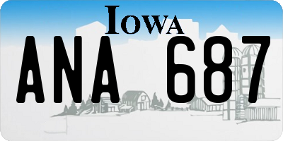 IA license plate ANA687