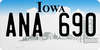 IA license plate ANA690