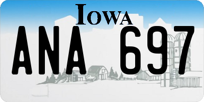 IA license plate ANA697