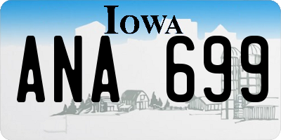 IA license plate ANA699