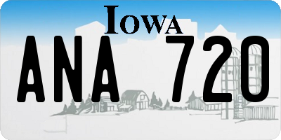 IA license plate ANA720