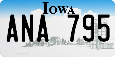 IA license plate ANA795