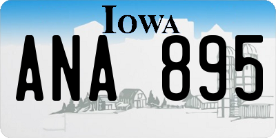 IA license plate ANA895