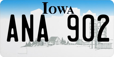 IA license plate ANA902