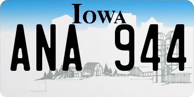 IA license plate ANA944