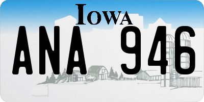 IA license plate ANA946