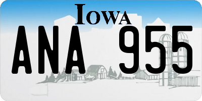 IA license plate ANA955