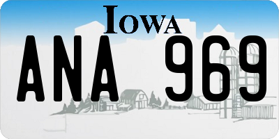 IA license plate ANA969