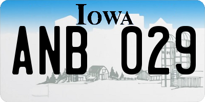IA license plate ANB029