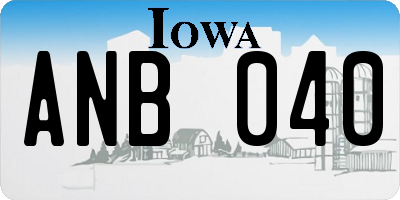 IA license plate ANB040