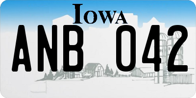 IA license plate ANB042