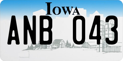 IA license plate ANB043