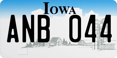 IA license plate ANB044