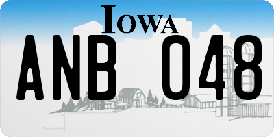 IA license plate ANB048